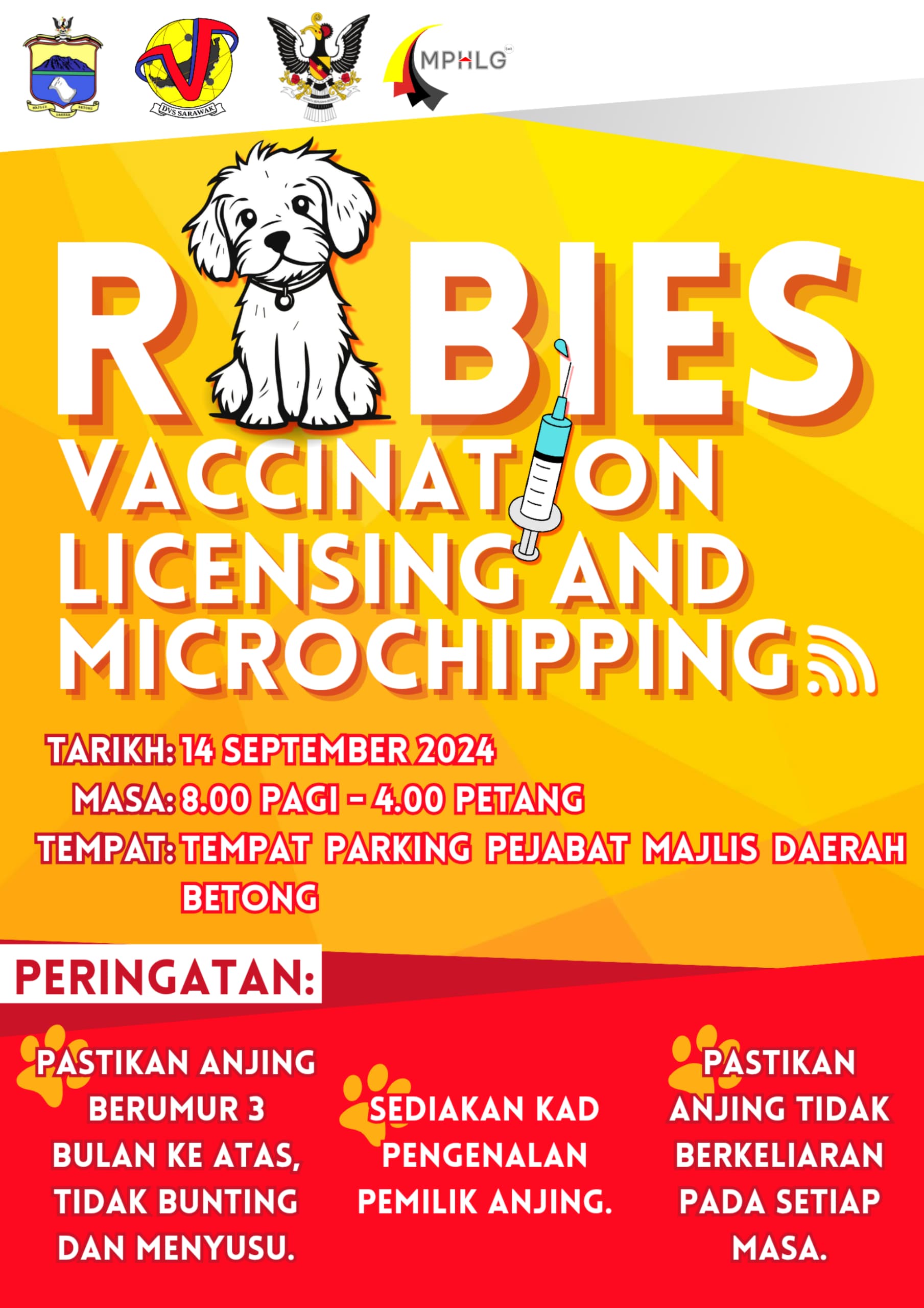 PROGRAM PEMBERIAN VAKSIN RABIES SIRI 1 2024